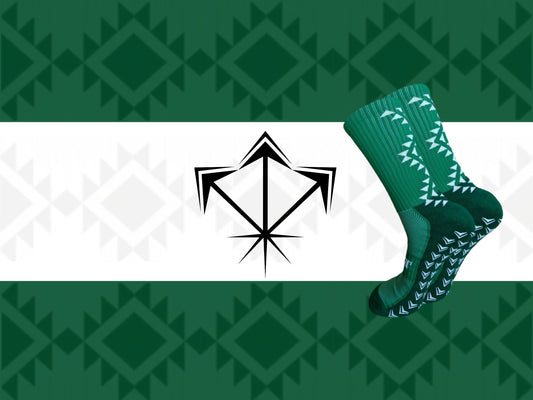 Aztec Series Grip Socks 2.0 Green 2-Tone