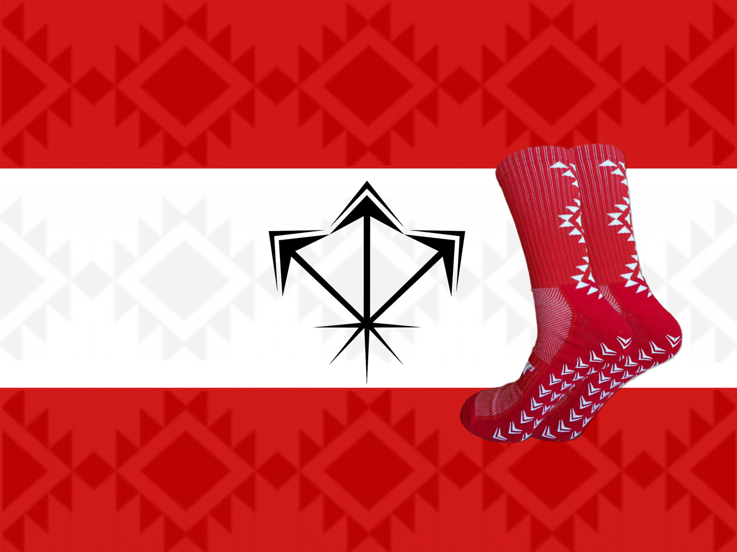 Aztec Series Grip Socks 2.0 Red