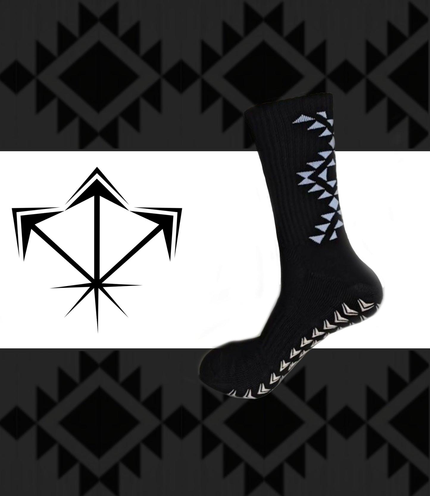 Aztec Series Grip Socks 2.0 Black