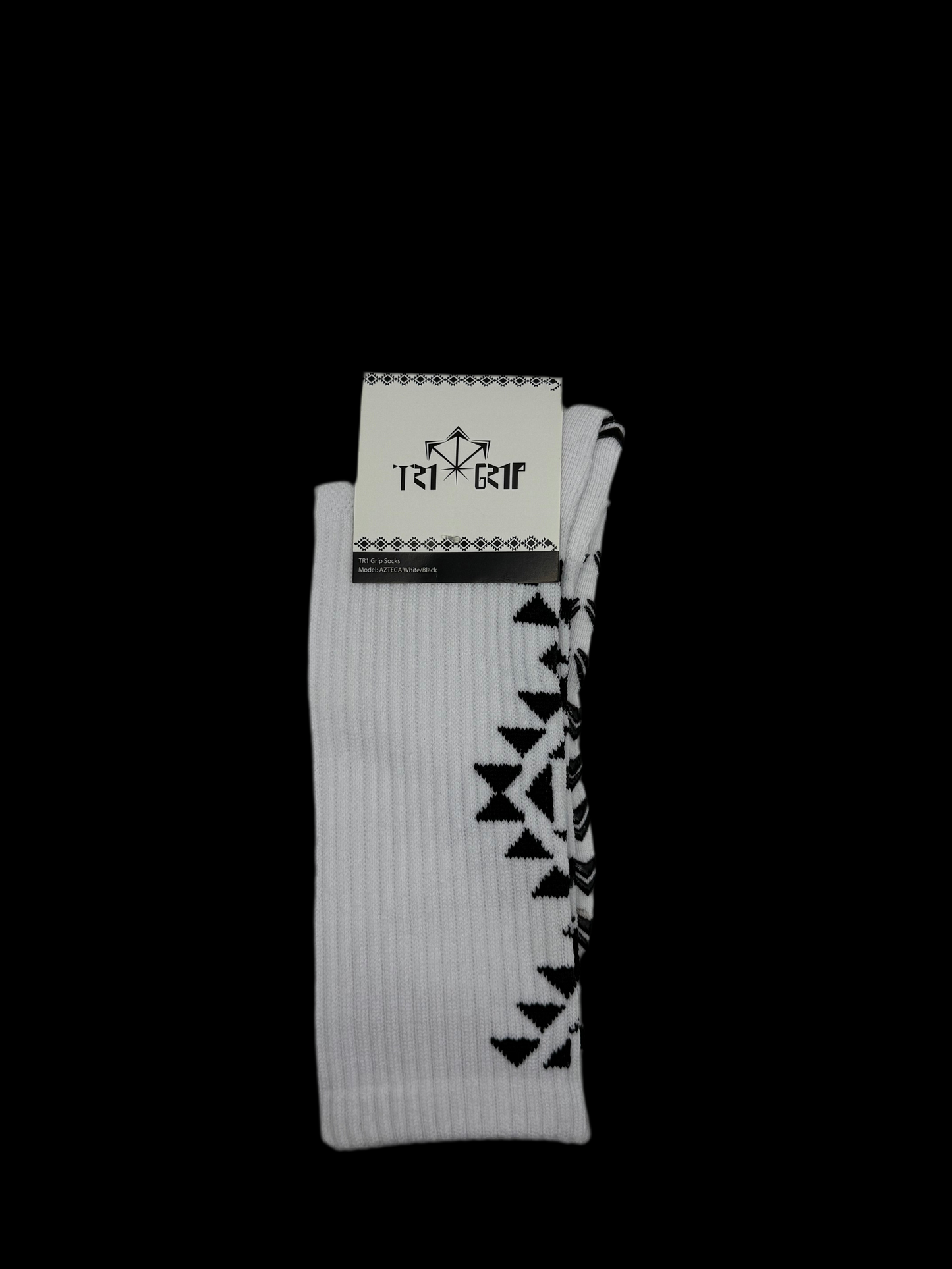 Aztec Series Grip Socks 2.0 White