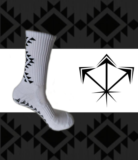 Aztec Series Grip Socks 2.0 White