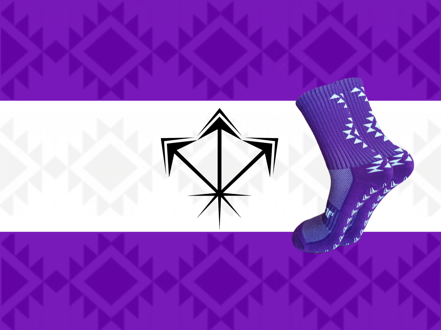 Aztec Series Grip Socks 2.0 Purple