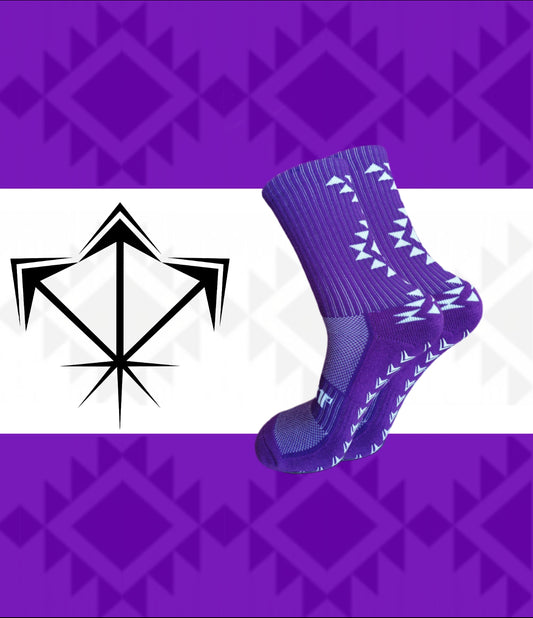 Aztec Series Grip Socks 2.0 Purple