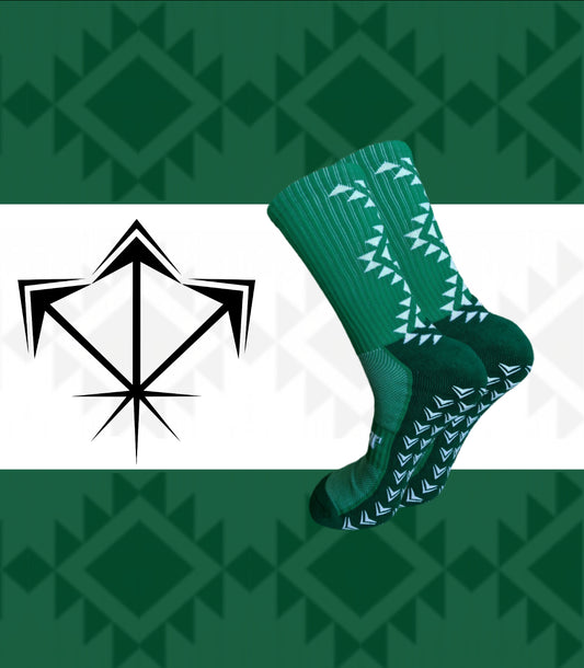 Aztec Series Grip Socks 2.0 Green 2-Tone