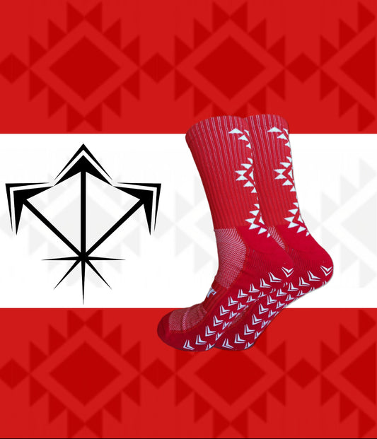 Aztec Series Grip Socks 2.0 Red