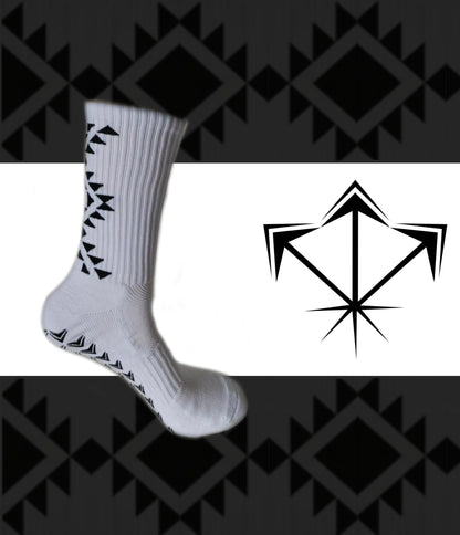 Aztec Series Grip Socks 2.0 White