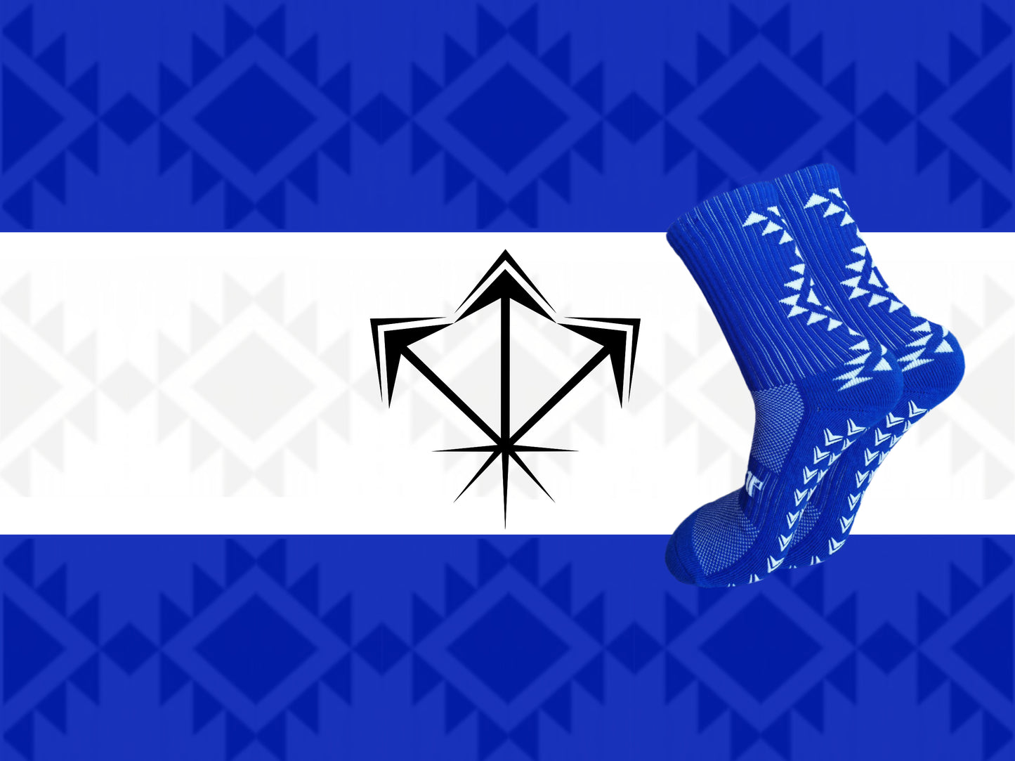 Aztec Series Grip Socks 2.0 Royal Blue