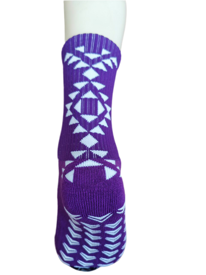 Aztec Series Grip Socks 2.0 Purple